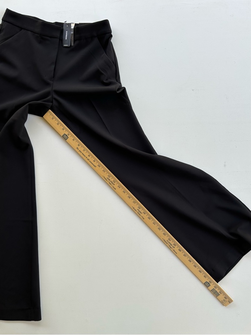 Express Editor Flare Trouser High Rise Wide Leg Dress Pants Black Women’s Size 8 - Picture 2 of 16
